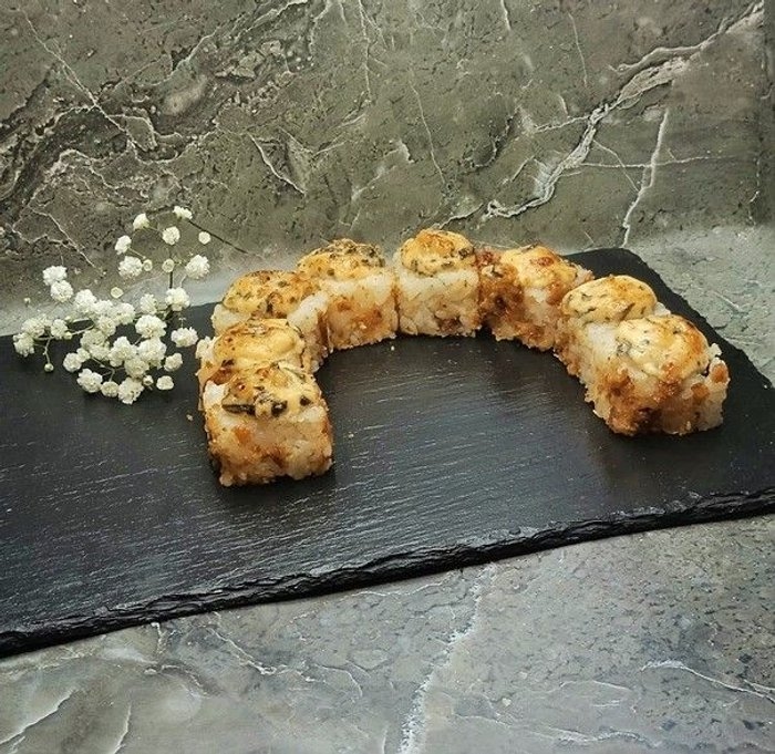 Запеченный кранч с омлетом